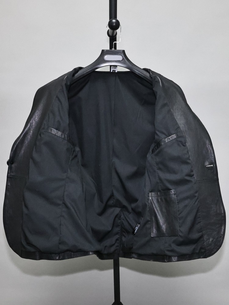 Slim Fit Solid Color Men Offic - مراجعة Leather Work Jacket Mens وسعره