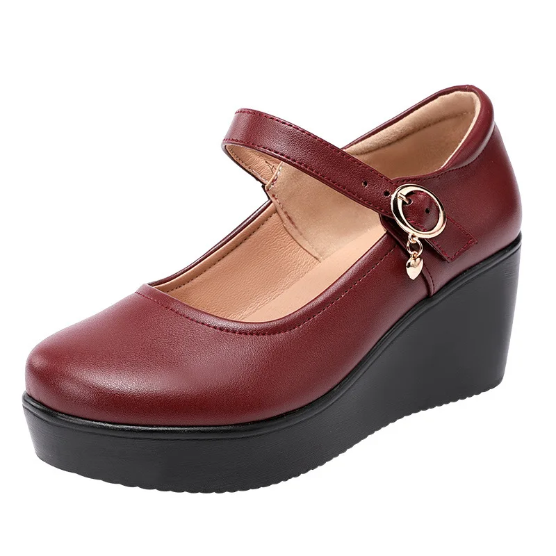 6cm Small Size 32-43 Vintage S - مراجعة Leather Work Flats وسعره