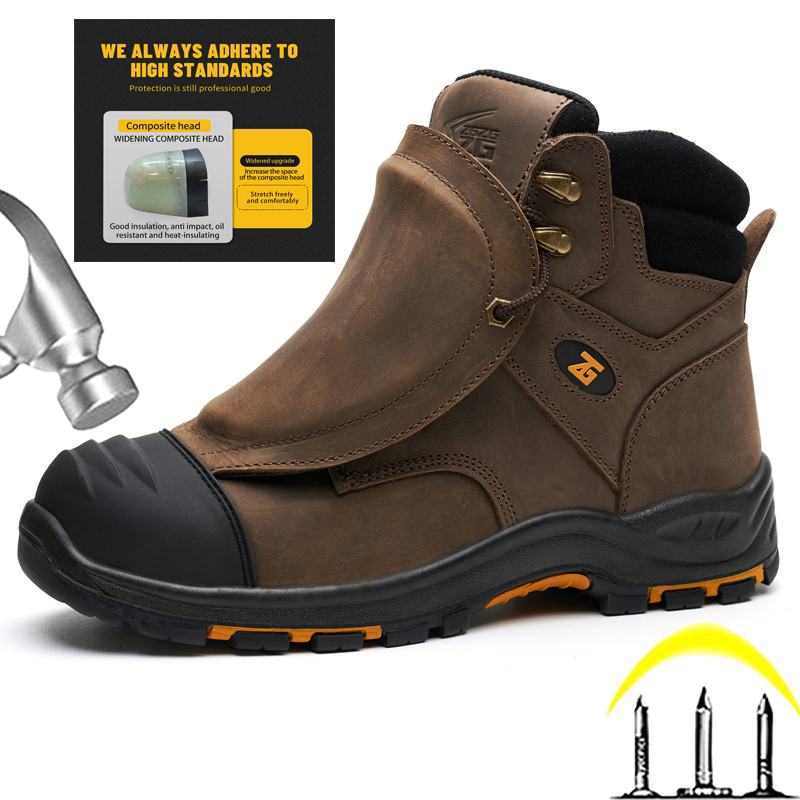 Genuine Leather Work Safety Bo - مراجعة Leather Work Flats وسعره