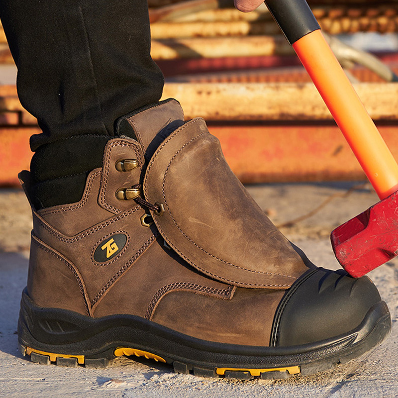Genuine Leather Work Safety Bo - مراجعة Leather Work Flats وسعره