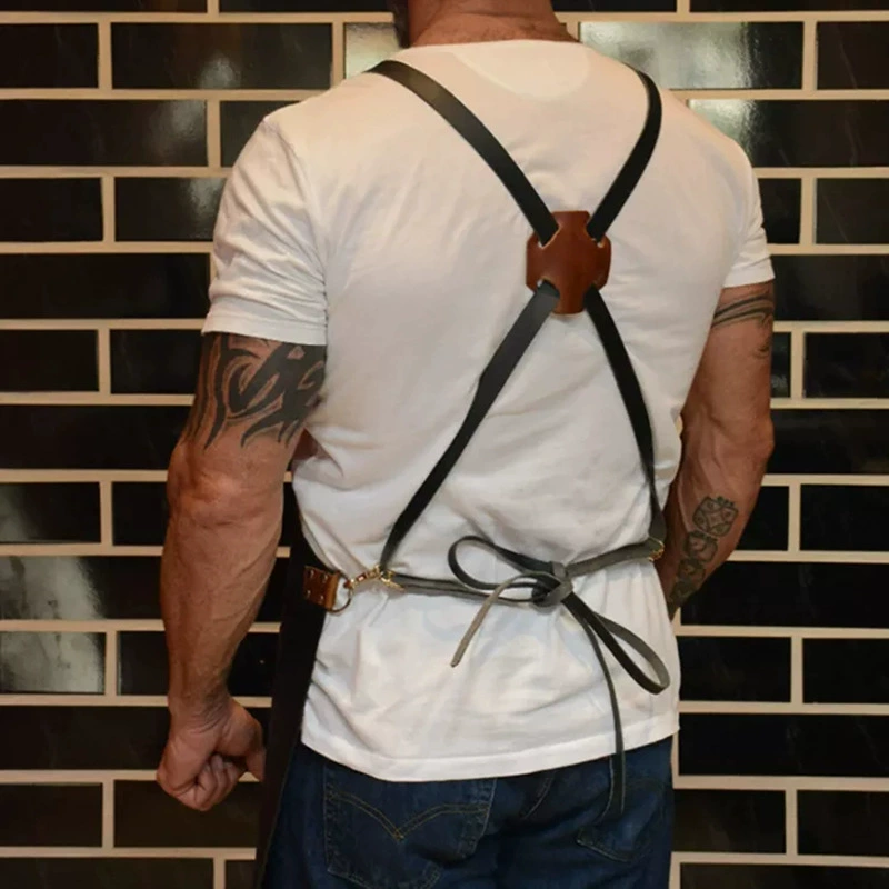 Apron Kitchen Outdoor Barbecue - مراجعة Leatherwork Apron وسعره