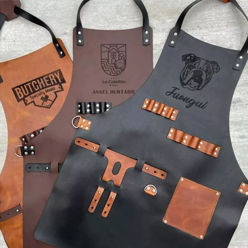 Apron Kitchen Outdoor Barbecue - مراجعة Leatherwork Apron وسعره