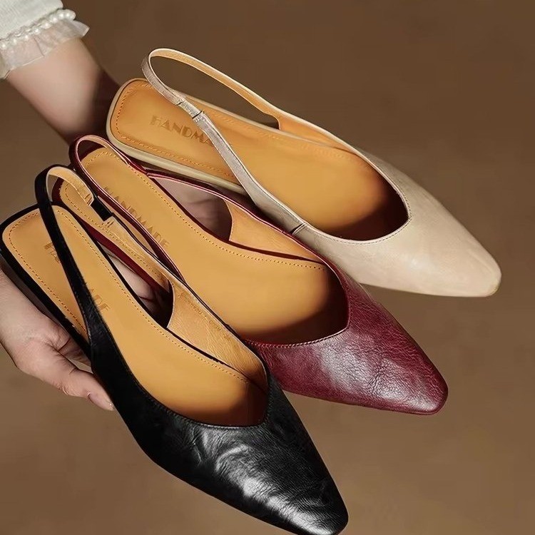 Women's French Vintage Soft Le - مراجعة Leather Work Flats وسعره