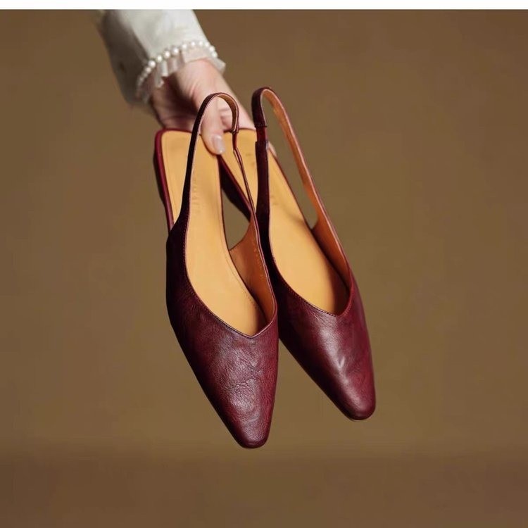 Women's French Vintage Soft Le - مراجعة Leather Work Flats وسعره