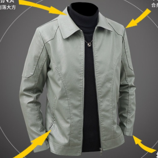 Men's Lapel Leather Jacket Spr - مراجعة Leather Work Jacket Mens وسعره