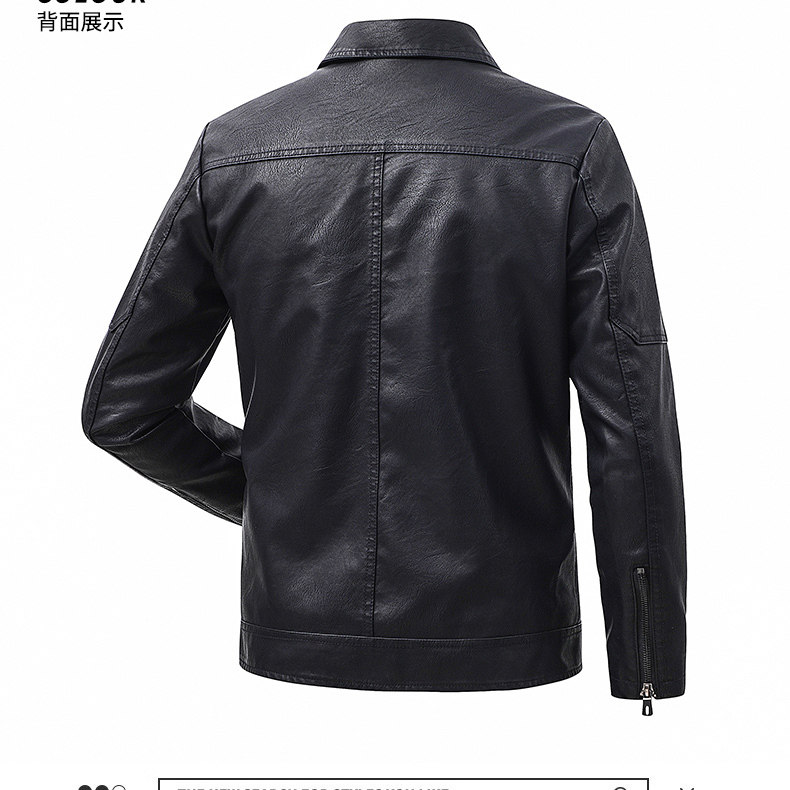 Men's Lapel Leather Jacket Spr - مراجعة Leather Work Jacket Mens وسعره