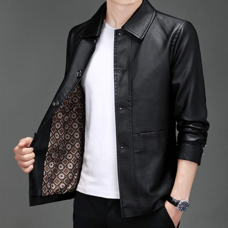 Autumn New Leather Suit Jacket - مراجعة Leather Work Jacket Mens وسعره