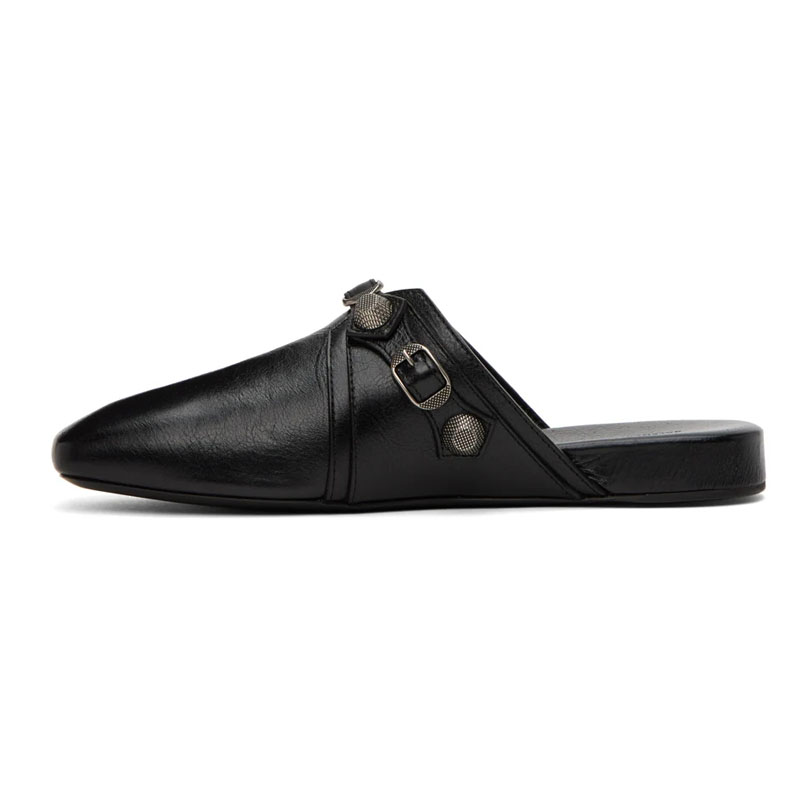 Black Soft Leather Square Toes - مراجعة Leather Work Flats وسعره