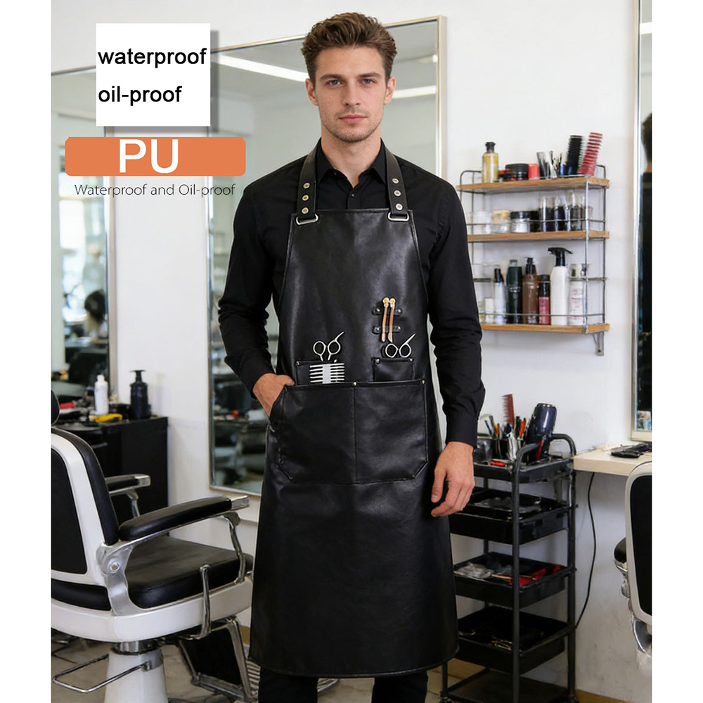 PU Soft Leather Apron Barber's - مراجعة Leatherwork Apron وسعره
