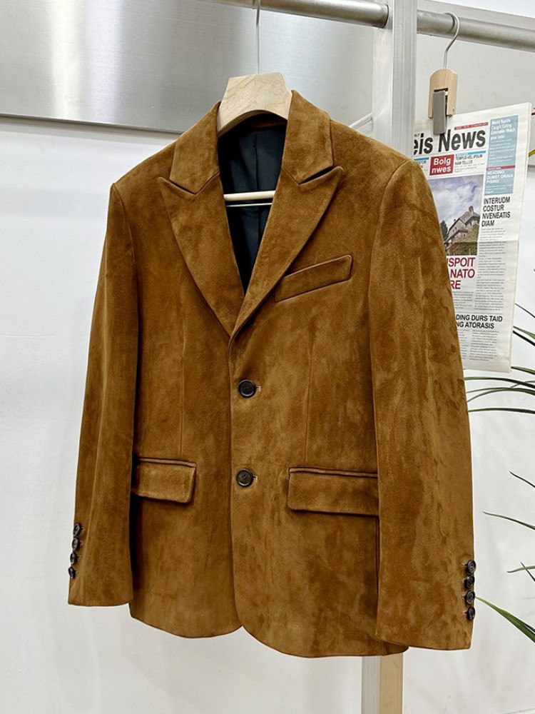 Vintage Suede Sheepskin Elegan - مراجعة Leather Work Jacket Mens وسعره