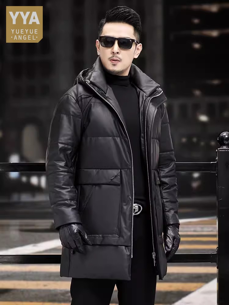 Winter Mens Thick Warm White G - مراجعة Leather Work Jacket Mens وسعره