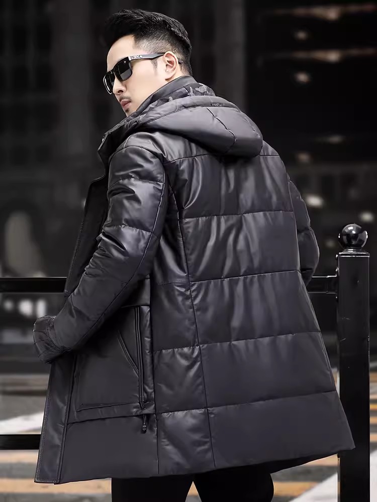 Winter Mens Thick Warm White G - مراجعة Leather Work Jacket Mens وسعره