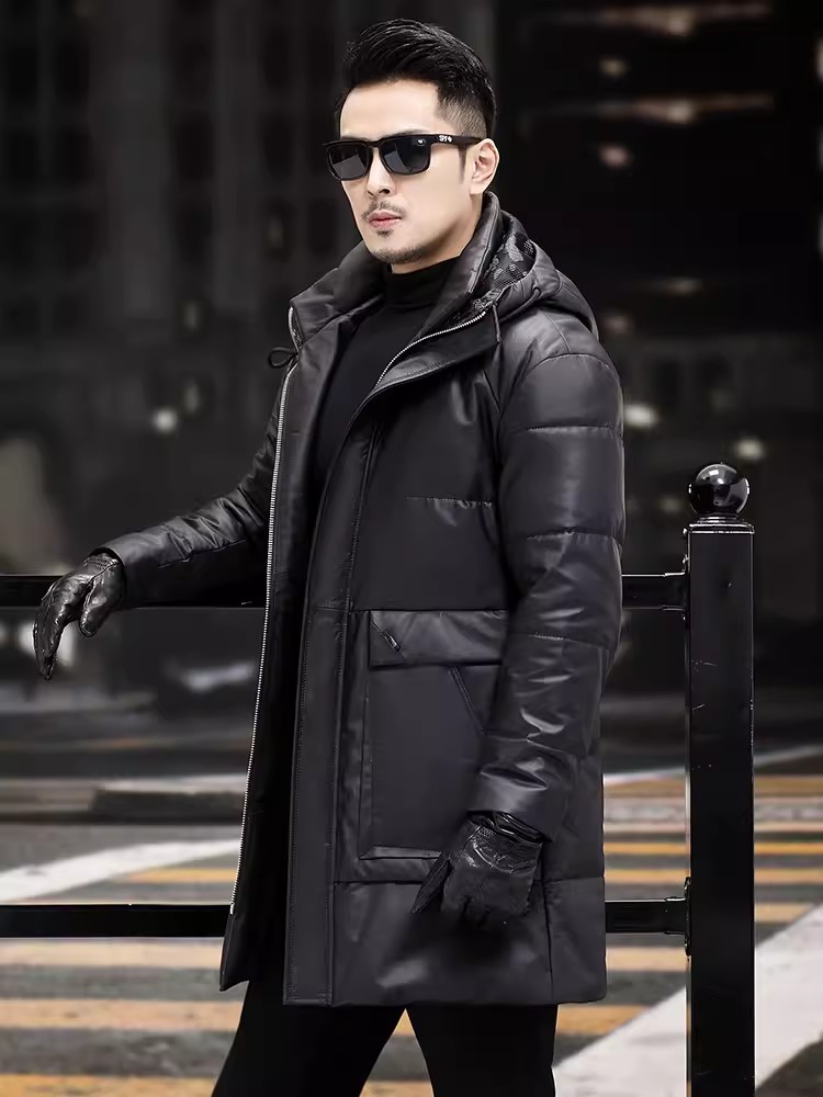 Winter Mens Thick Warm White G - مراجعة Leather Work Jacket Mens وسعره