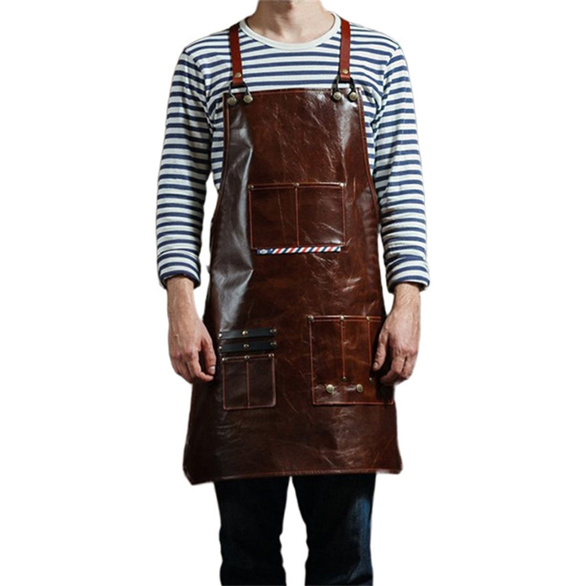 Men's Leather Work Apron with  - مراجعة Leatherwork Apron وسعره