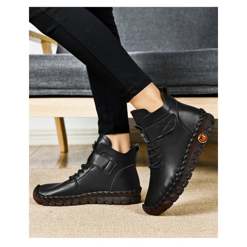 Winter Fleece-Lined Warm Cotto - مراجعة Leather Work Flats وسعره