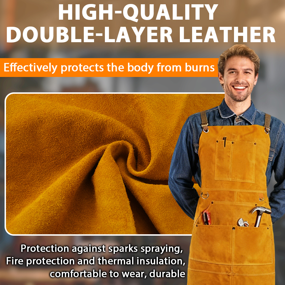 Oxhide Leather Welding Apron C - مراجعة Leatherwork Apron وسعره
