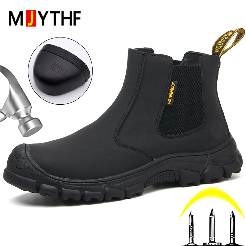 Waterproof Work Boots Men Punc - مراجعة Leather Work Flats وسعره