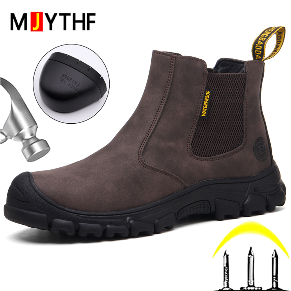 Waterproof Work Boots Men Punc - مراجعة Leather Work Flats وسعره