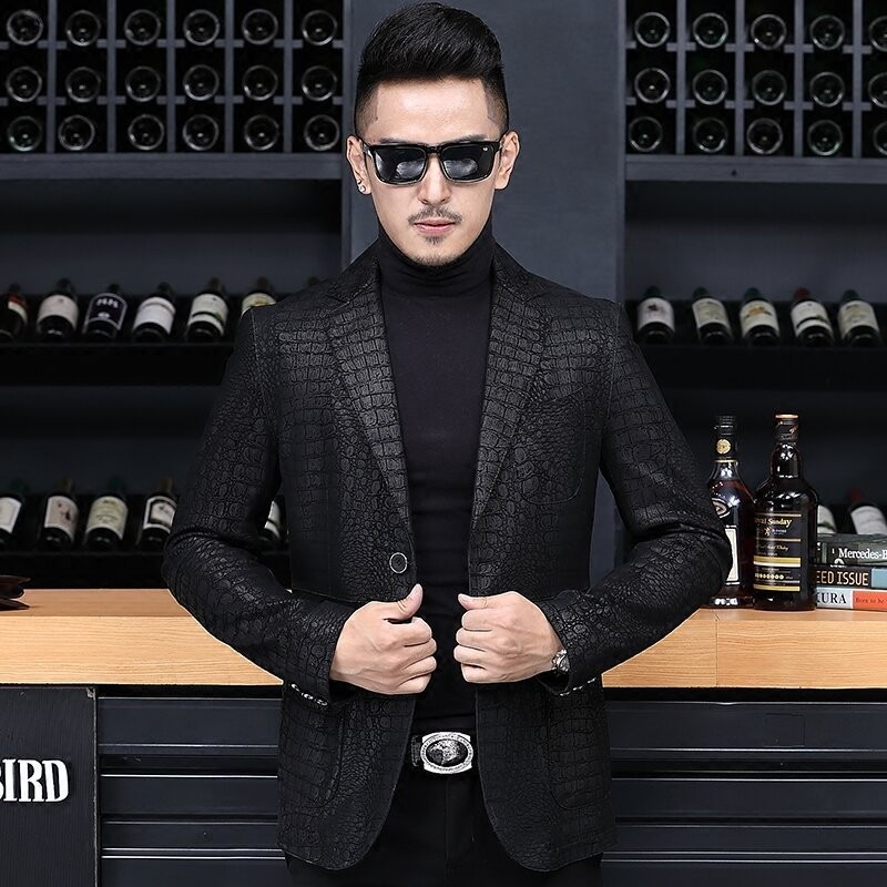 Autumn Business Men Sheepskin  - مراجعة Leather Work Jacket Mens وسعره