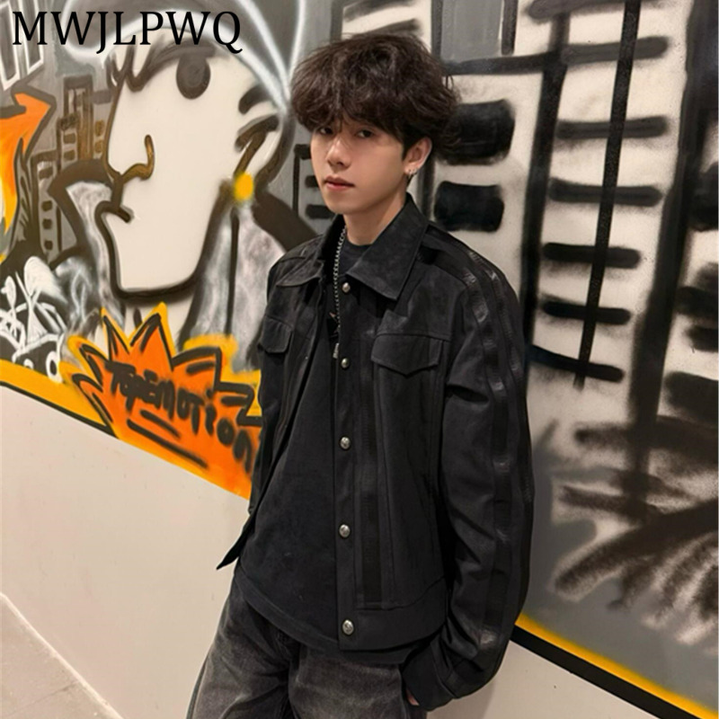 MWJLPWQ Retro Black Suede Spli - مراجعة Leather Work Jacket Mens وسعره