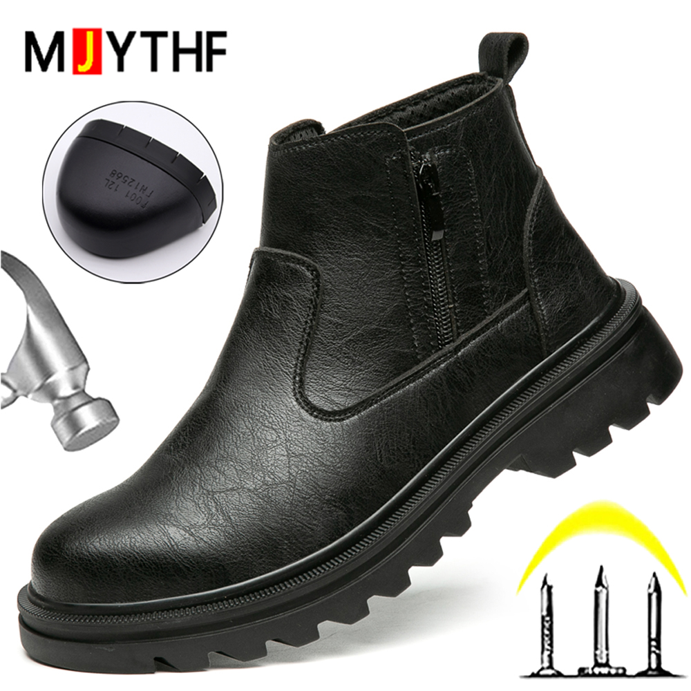 Brown Leather Boots Men Steel  - مراجعة Leather Work Flats وسعره