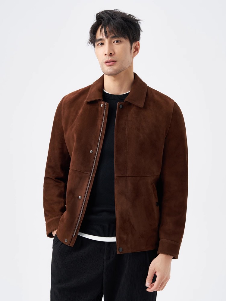 Top Quality Natural Real Suede - مراجعة Leather Work Jacket Mens وسعره