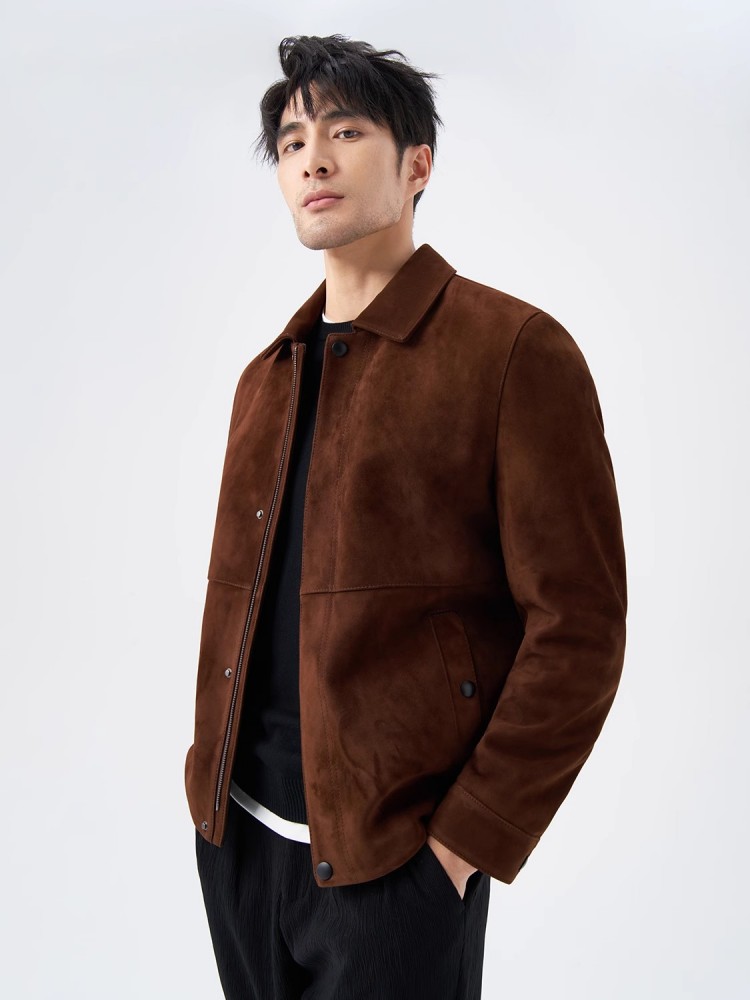 Top Quality Natural Real Suede - مراجعة Leather Work Jacket Mens وسعره
