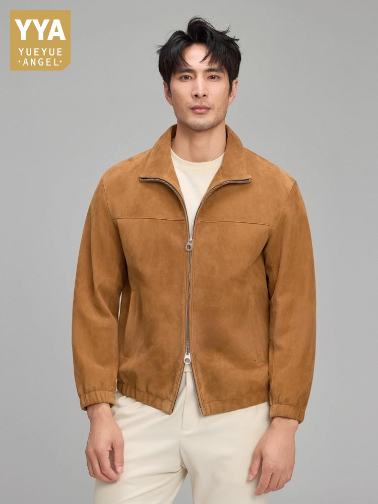 Luxury Mens Soft Natural Suede - مراجعة Leather Work Jacket Mens وسعره