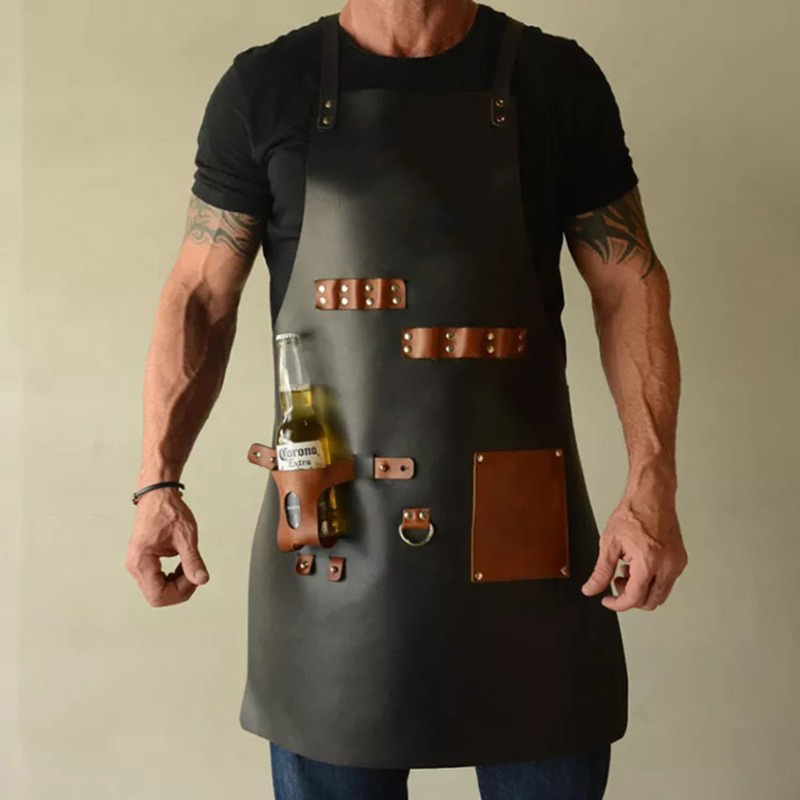 Outdoor PU Leather Apron Outdo - مراجعة Leatherwork Apron وسعره