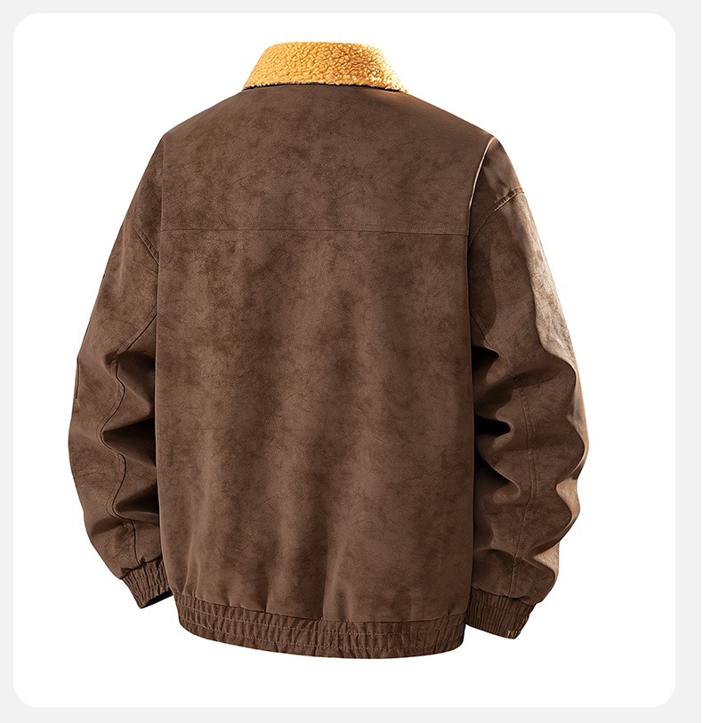 Men's Retro Thickened Warm PU  - مراجعة Leather Work Jacket Mens وسعره