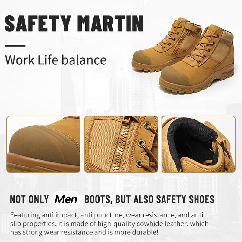 Genuine Leather Men's Boots Sa - مراجعة Leather Work Flats وسعره