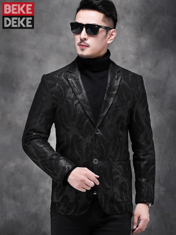 Business Men Work Slim Fit Rea - مراجعة Leather Work Jacket Mens وسعره