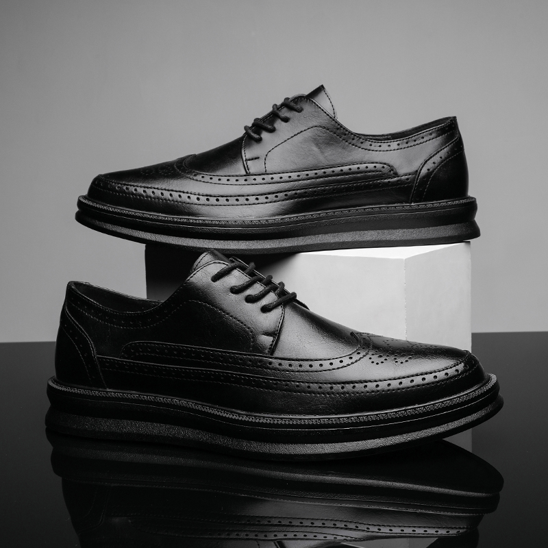 Fashion Derby Leather Men Shoe - مراجعة Leather Work Flats وسعره