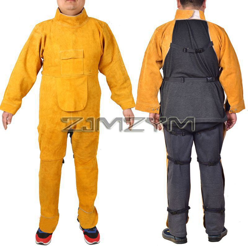 Cowhide Leather Welding Suit W - مراجعة Leatherwork Apron وسعره